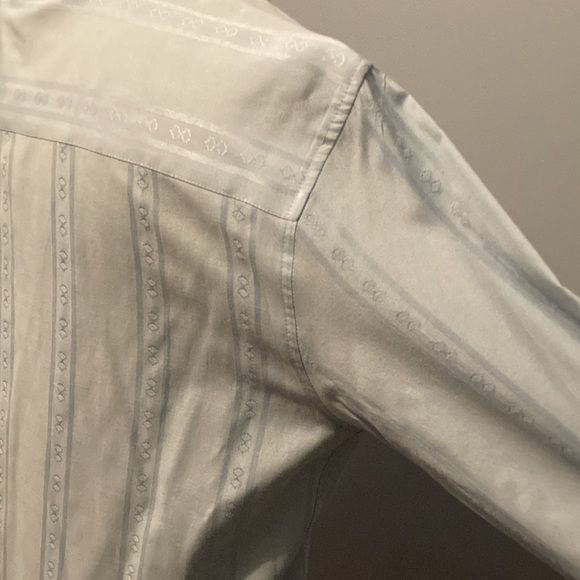 MEN’S FOR HIM UK London blue embroidered dress shirt. Size Medium. Never worn. - Picture 8 of 13